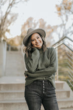 Load image into Gallery viewer, Olive Grove Mock Neck Sweater