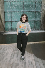 Load image into Gallery viewer, Love Who You Are Striped Graphic Tee