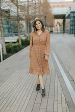 Load image into Gallery viewer, Midi Ruffle Swiss Dot Dress