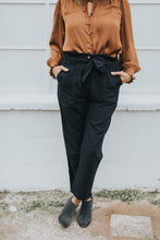 Load image into Gallery viewer, Paper Bag Pants in Ebony