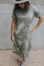 Load image into Gallery viewer, Evie Tie-Dye Dress in Olive