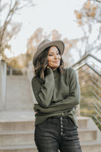 Load image into Gallery viewer, Olive Grove Mock Neck Sweater
