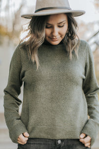 Olive Grove Mock Neck Sweater