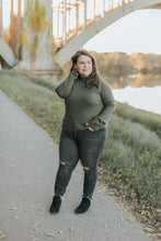 Load image into Gallery viewer, Olive Grove Mock Neck Sweater
