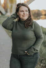 Load image into Gallery viewer, Olive Grove Mock Neck Sweater
