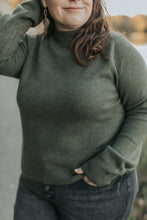 Load image into Gallery viewer, Olive Grove Mock Neck Sweater
