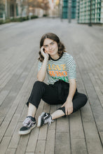 Load image into Gallery viewer, Love Who You Are Striped Graphic Tee
