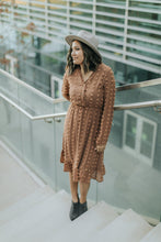 Load image into Gallery viewer, Midi Ruffle Swiss Dot Dress
