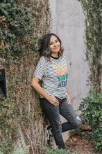 Load image into Gallery viewer, Love Who You Are Striped Graphic Tee
