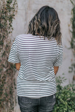 Load image into Gallery viewer, Love Who You Are Striped Graphic Tee
