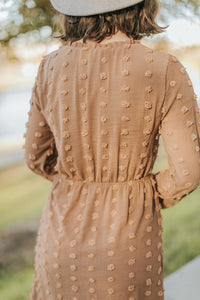 Midi Ruffle Swiss Dot Dress