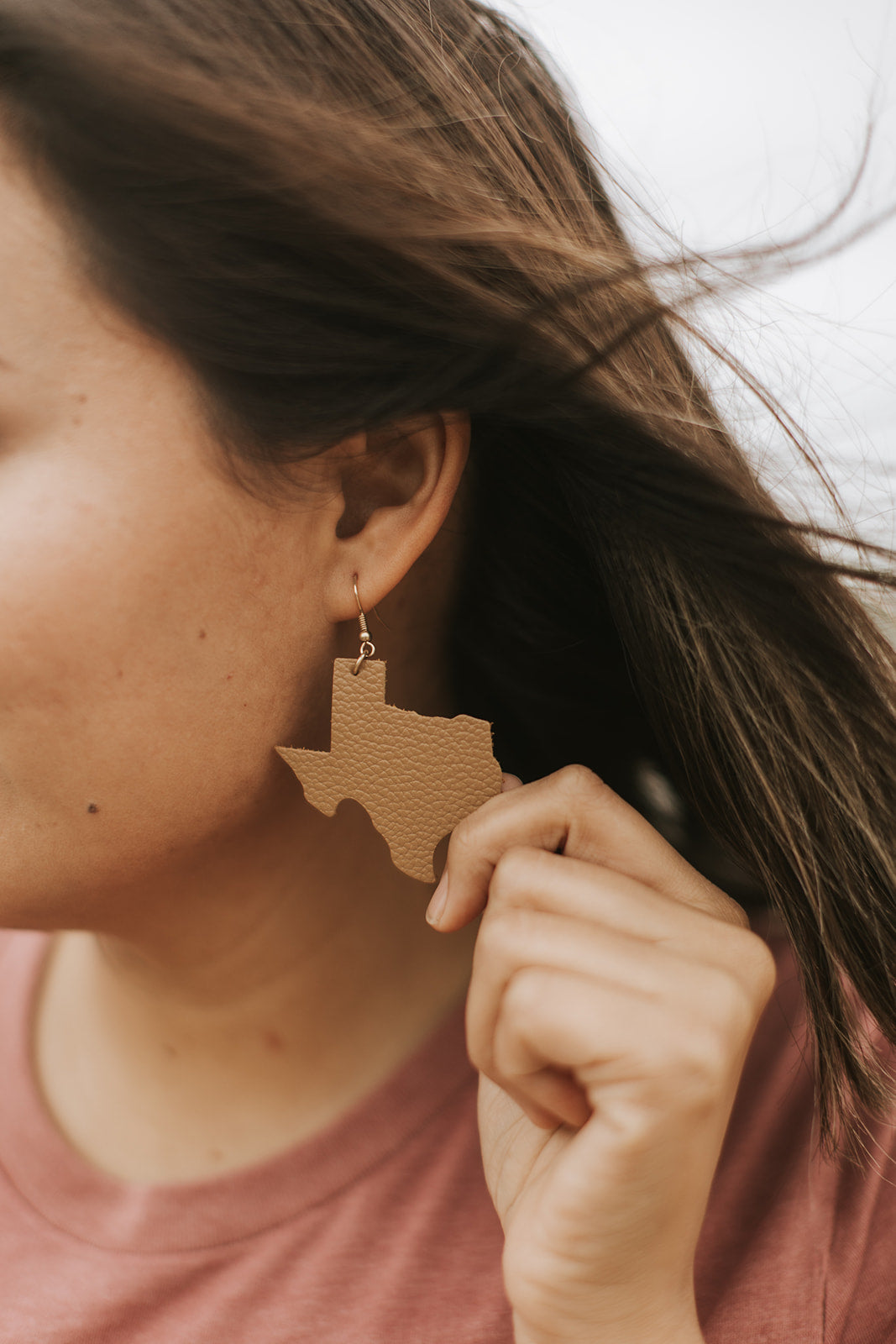 Texas Leather Earrings