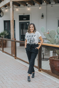 Paper Bag Pants in Ebony