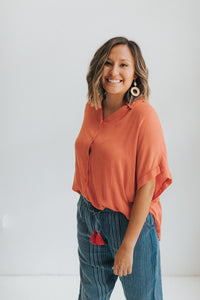 The Sunny Days Top in Pumpkin