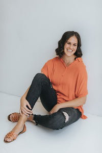 The Sunny Days Top in Pumpkin